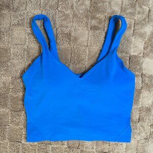 Like New Lululemon Align Nulu Cropped Tank Top Poolside Built In Bra Size 8
